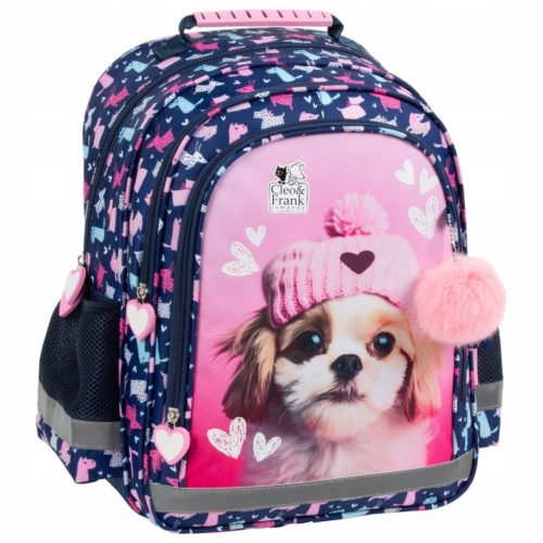Trendy "Puppies" School Backpack for Girls, Grades 1-3 by Derform