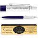  Traditional Blue Parker Ballpoint Pen + ORIGINAL PARKER GIFT BOX + GOLD PLATE WITH ENGRAVED DEDICATION