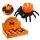  LED SPIDER LIGHTS, SPIDERS, HALLOWEEN DECORATION, ORNAMENT, LED CANDLES, SET OF 12