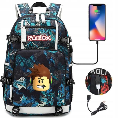  ROBLOX USB WATERPROOF SCHOOL BACKPACK NEW