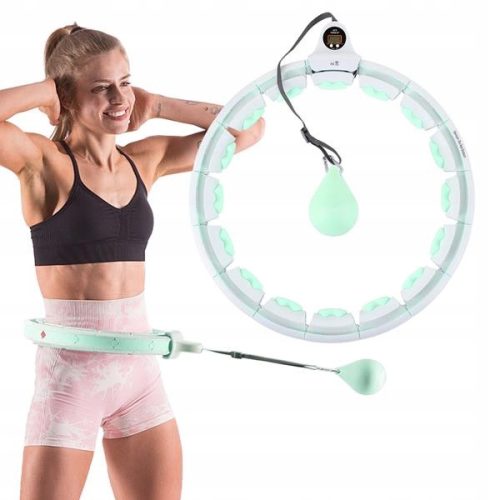  HHW06 HULA HOP GREEN WITH BOBBLES AND WEIGHT + HMS COUNTER