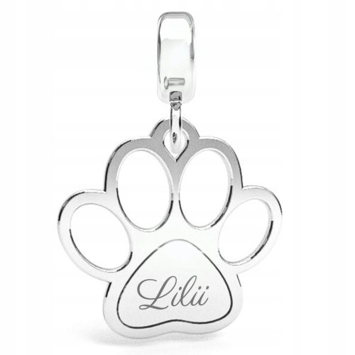  Charms Dog Cat Paw Silver 925 ENGRAVING Pendant Bead Gift pr.925