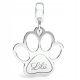  Charms Dog Cat Paw Silver 925 ENGRAVING Pendant Bead Gift pr.925