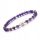  Bracelet Amethyst Natural Stone Rubber Faceted 4mm