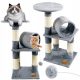  PETSTORY Gray cat scratcher 3 levels TUNNEL post SISAL ball