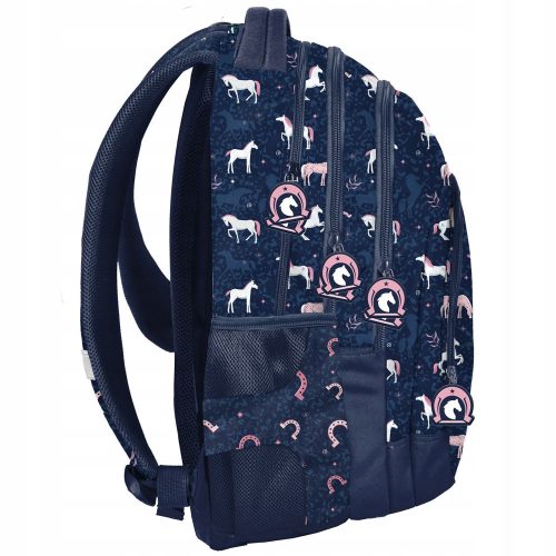  School backpack with multiple compartments, Lilo i Stitch Paso, white, shades of blue, shades of pink, multicolored, 19 l