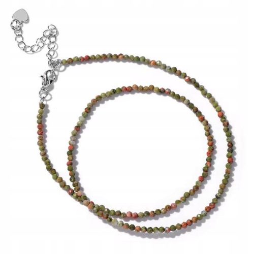 Choker Necklace Natural Stone Unakite