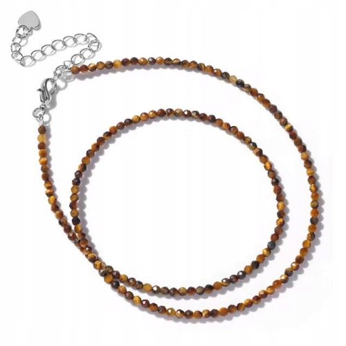  Choker Necklace Natural Stone Tiger Eye