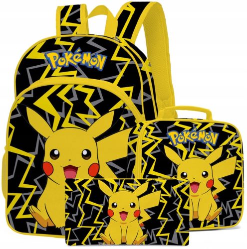  Pokemon School Backpack with Multiple Compartments PIKACHU FDAS BACKPACK Multicolored