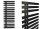  BATHROOM RADIATOR decorative FANTOM 1070x500 Matt Black Structure 662W