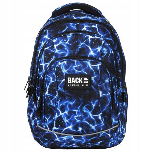  BACKUP SCHOOL BACKPACK FOR TEENAGERS, 4 COMPARTMENTS, NAVY BLUE SKY WATER