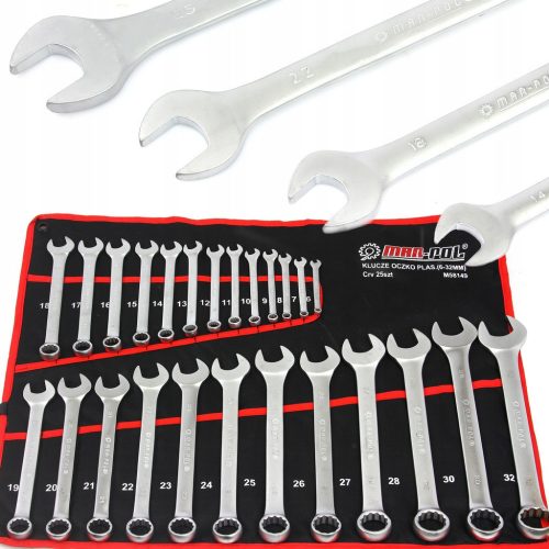  Combination wrench, 25 pieces, Mar-Pol M58149