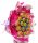  Gift set: white and pink Chupa Chups lollipop bouquet, 19 lollipops