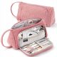  Large pencil case with three compartments, 3-in-1 cosmetic bag