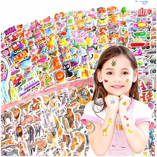  40 SETS CONVEX 3D MOTIVATIONAL STICKERS FOR KIDS 600 pcs