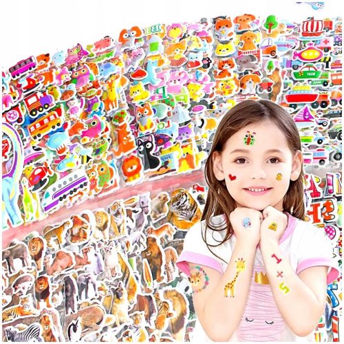  40 SETS CONVEX 3D MOTIVATIONAL STICKERS FOR KIDS 600 pcs