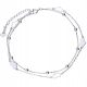  Silver bracelet leg 925 double balls hearts hearts