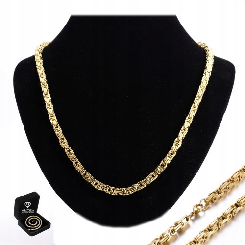  THICK CHAIN Men's Gold Chain 60cm Royal Byzantine + FREE