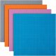  Lego baseplate 32x32 set of 4 gray blue pink orange