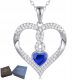  Necklace Silver 925 Heart with Pendant with Zircons Women's Day Gift