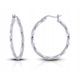  Silver twisted hoop earrings for women, pr.925