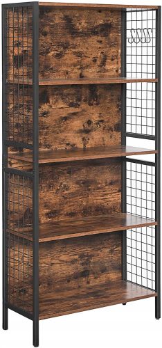  Songmics Vasagle Shelf 74 cm x 155 cm x 30 cm Brown tones