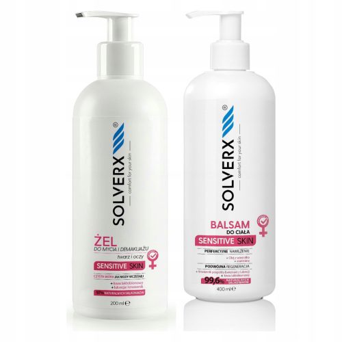 SOLVERX Sensitive Skin Duo: Facial Cleansing Gel & Body Balm for Sensitive Skin
