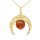  PENDANT silver gold-plated AMBER PENDANT moon lunula GOLD FILM