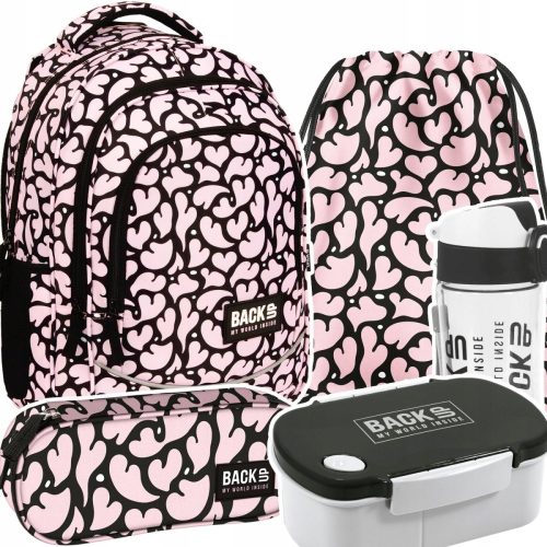  Backup School Backpack with Multiple Compartments, Black, Pink Tones, 26 l + 4 more products