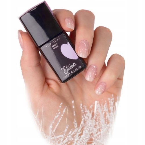  ELISIUM TOP COAT SHINY SNOW HYBRID TOP WHITE CONFETTI 9 g