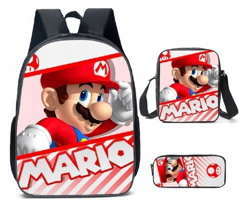  SUPER MARIO SCHOOL SET, BACKPACK BAG, PENCINER CASE