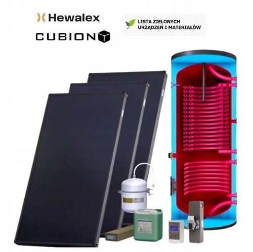  Komfort Plus solar set 3 Hewalex collectors + 300L hybrid heater