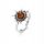  SILVER SUN RING WITH AMBER