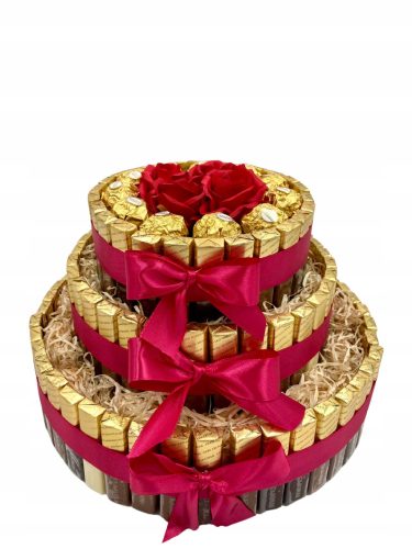  MERCI Cake 3 FLOORS Birthday Gift Set Sweets Ferrero Rocher Box