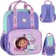  Kindergarten backpack with one compartment Cat's House Gabi Interprint for girls Multicolored