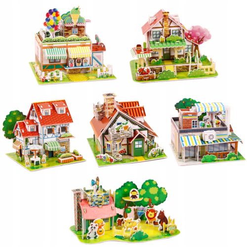  DIY 3D PUZZLE for children 3-6 years old Set of 6