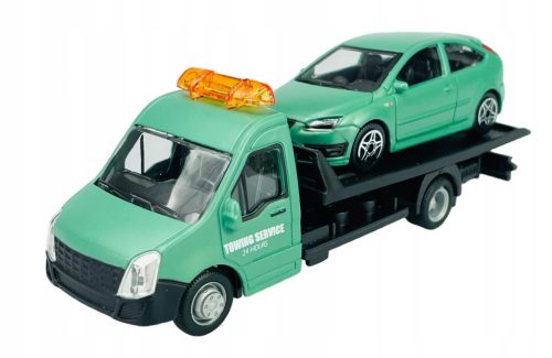  Bburago Tow Truck + Ford Focus 1:43 Metal Model