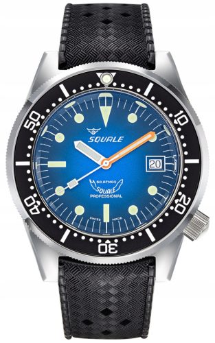  Men's watch SQUALE 1521 Blue Ray Rubber 1521PROFD.HT