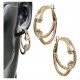  Earrings gold hoops wide large hoops ZIRCONIES surgical steel