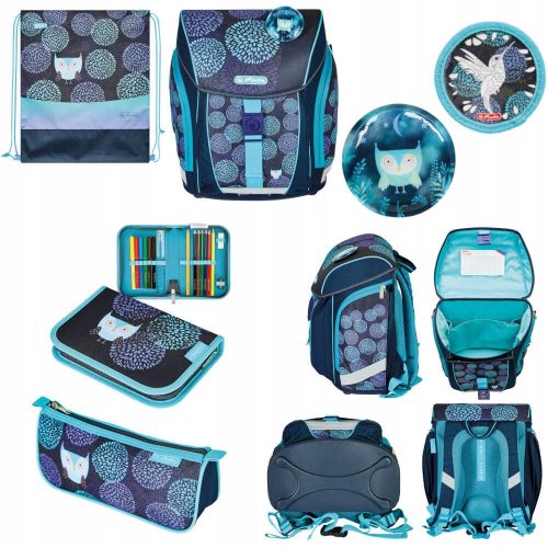  FiloLight Plus Flower Owl Herlitz school bag set