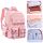 Chic Black School Backpack for Girls Grades 4-6 with Plush Teddy Charm