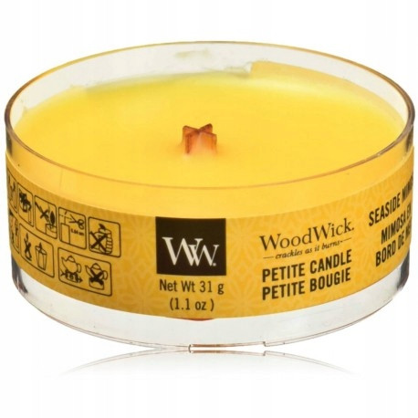  WOODWICK PETITE CANDLE SEASIDE MIMOSA MINI SCENTED CANDLE TEALIGHT 31 g