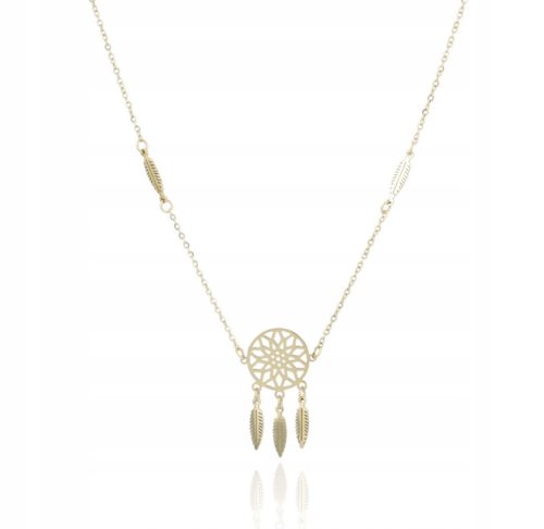  GOLD NECKLACE 316L SURGICAL STEEL DREAM CATCHER