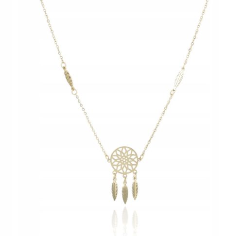  GOLD NECKLACE 316L SURGICAL STEEL DREAM CATCHER
