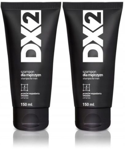 DX2 Men's Hair Loss Prevention Shampoo 2-Pack (Black), 150ml Each