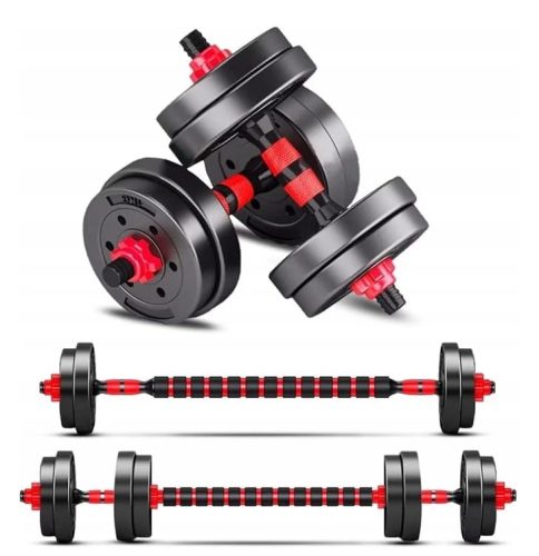  Adjustable Bituminous Dumbbells 10kg 2x5kg Barbell Set