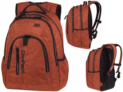 Large Coolpack Mercator Plus 31L Youth School Backpack - Snow Bricky/Silver