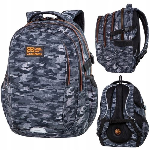  CoolPack Multi-Compartment School Backpack Orange, Grey and Silver 29 l
