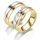  KO8 GOLD SILVER WEDDING RINGS STEEL 316L PAIR