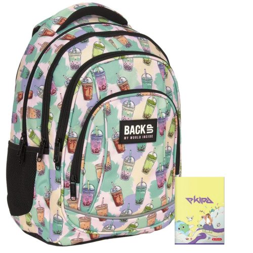 Multi-Function 7-in-1 Youth School Backpack with USB, Pencil Case and Fashionable Hip Bag